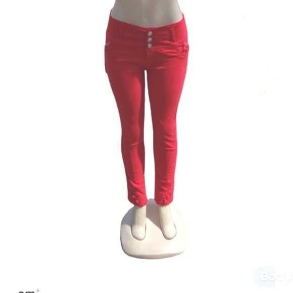 Red Brazillan Style Jeans - Picture 1 of 7